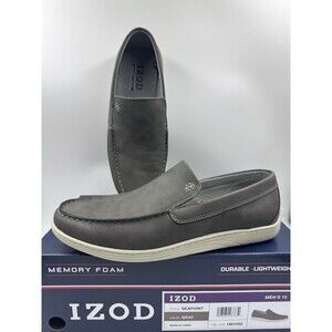 Izod Mens Seapoint Sneaker Loafer Slip On Shoe Size 10 Gray New